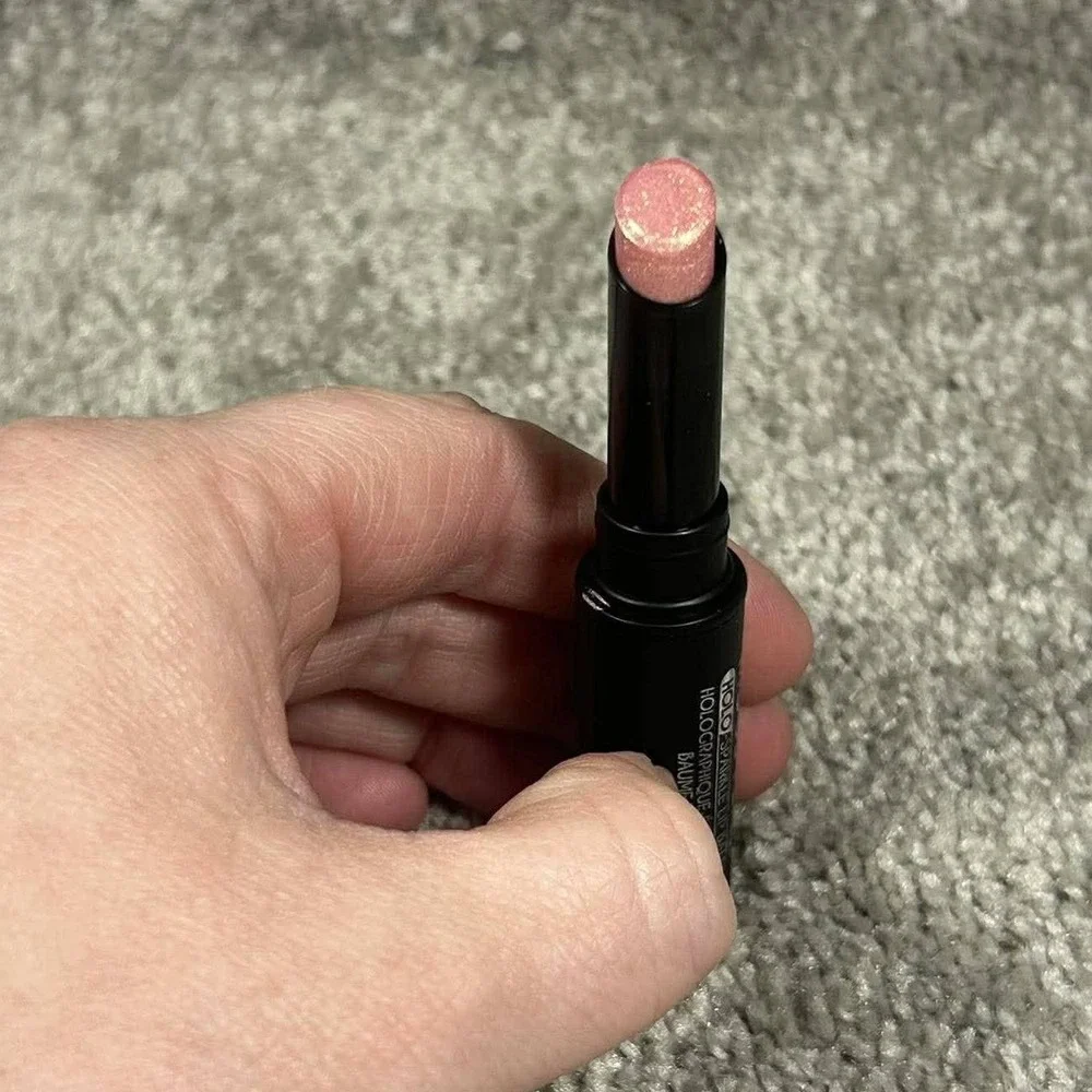 J.Cat Beauty Mood‎ Flick Lip Balm Wishy Washy Holo Sparkle Pink 0.07oz